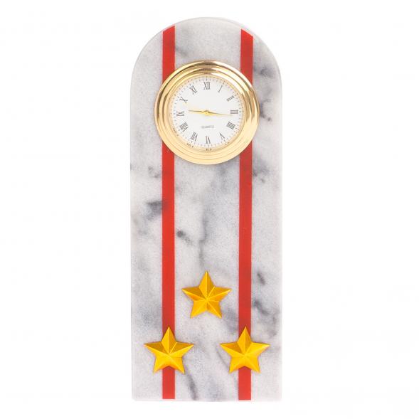 Часы &amp;quot;Погон полковник МВД&amp;quot; из мрамора 113183