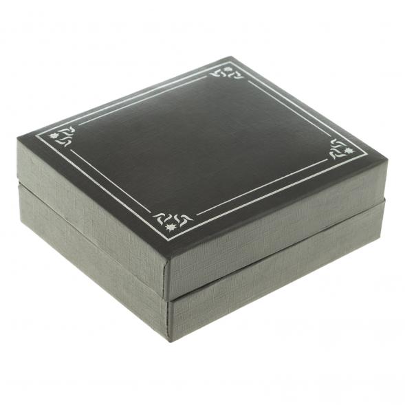 Набор запонки прямоугольные и зажим для галстука нефрит 124083