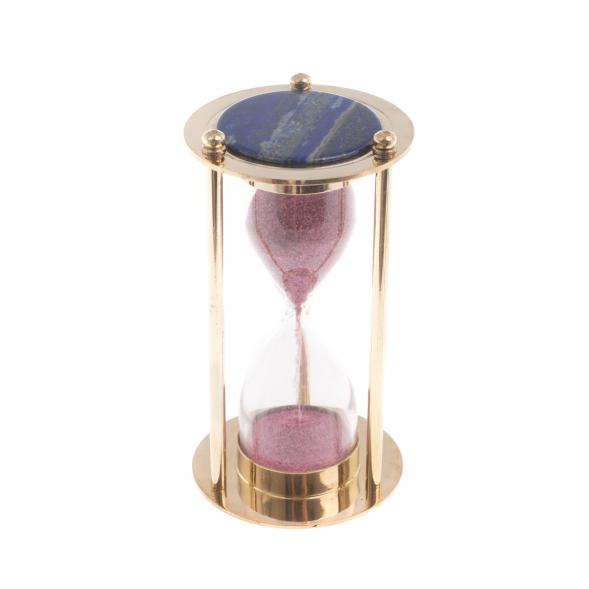 Песочные часы с лазуритом в деревянной коробке 124325