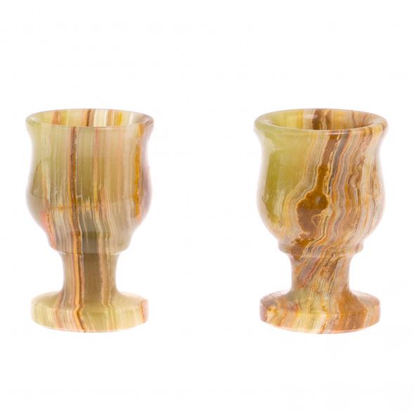 Набор рюмок из оникса 20 мл 3,8х6 см 2 шт в коробке (1,5х2,5) 125223