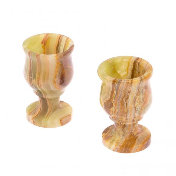Набор рюмок из оникса 20 мл 3,8х6 см 2 шт в коробке (1,5х2,5) 125223