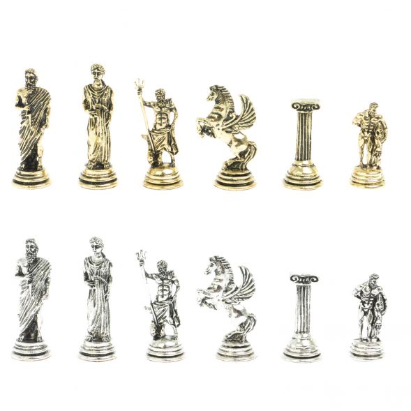 Шахматы &amp;quot;Подвиги Геракла&amp;quot;  доска 28х28 см змеевик 128233