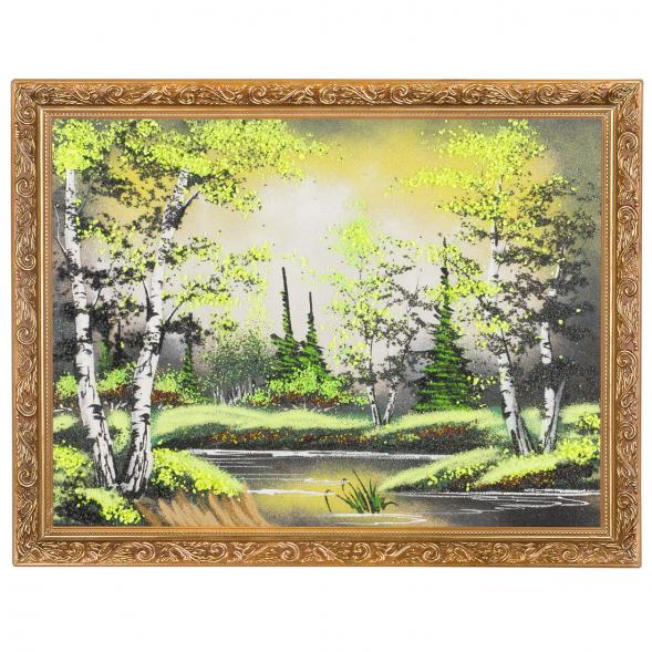 Картина &amp;quot;Летняя ночь&amp;quot; багет 36х46 см, каменная крошка 119645