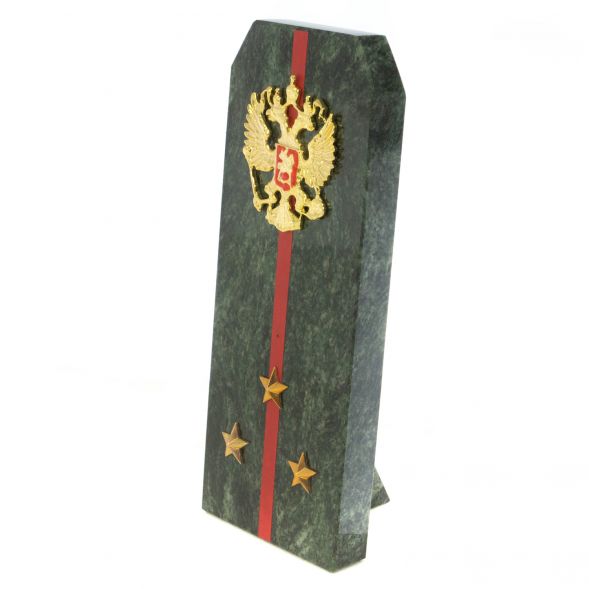 Сувенир погон &amp;quot;Старший Лейтенант ВС&amp;quot; камень змеевик 128987