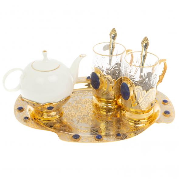 Набор чайный &amp;quot;Лазурит&amp;quot; в подарочной коробке Златоуст 129766