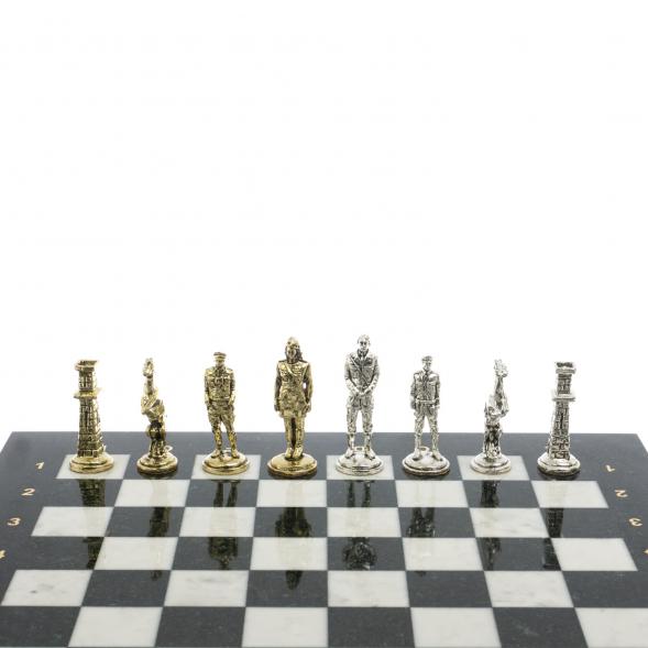 Шахматы &amp;quot;Великая Отечественная война&amp;quot; доска 40х40 см мрамор змеевик 129834