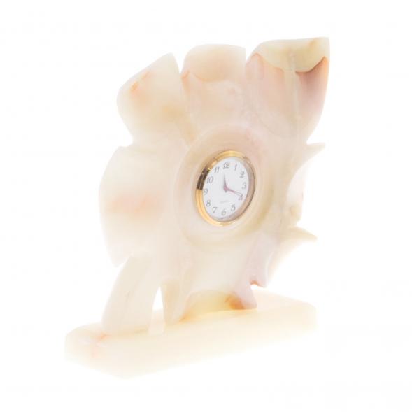 Настольные часы «Кленовый лист» камень оникс 12×4х14 см (5) 121856