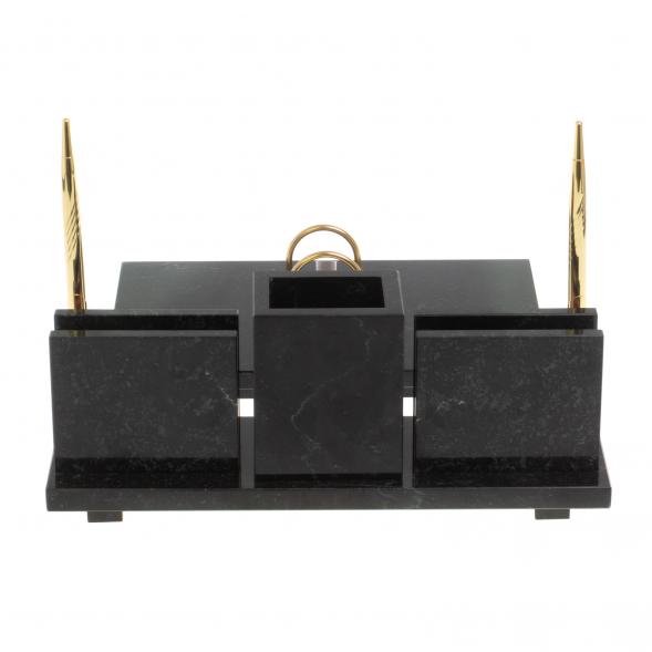 Настольный набор &amp;quot;Офисный&amp;quot; с гербом РФ из камня креноид 126819