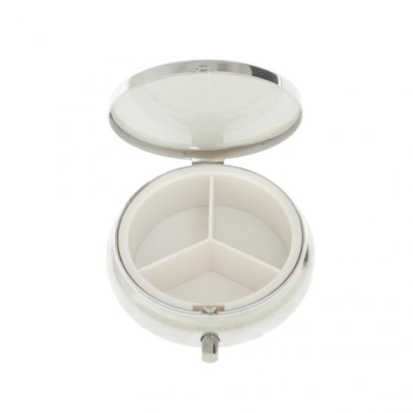 Таблетница на 3 отсека плисовый малахит цвет серебро 127207