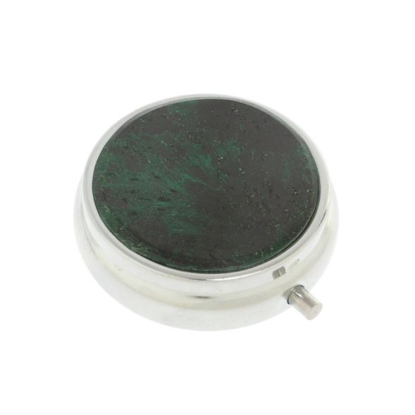 Таблетница на 3 отсека плисовый малахит цвет серебро 127207