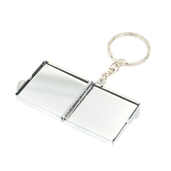 Складное зеркало брелок тигровый глаз квадратное 127373