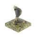 Статуэтка из бронзы «Кобра» на змеевике 127994