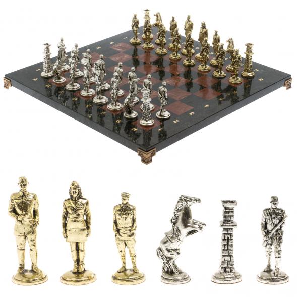 Шахматы &amp;quot;Великая Отечественная война&amp;quot; доска 40х40 см лемезит 129835