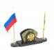 Визитница с гербом и флагом России змеевик 113230