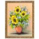 Картина с рисунком из камня &amp;quot;Букет подсолнухов&amp;quot; багет 36х46 см 111336