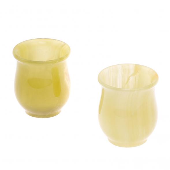 Набор стаканов из оникса 100 мл 2 шт 6,2х7 см в коробке (2,5х3) 125225