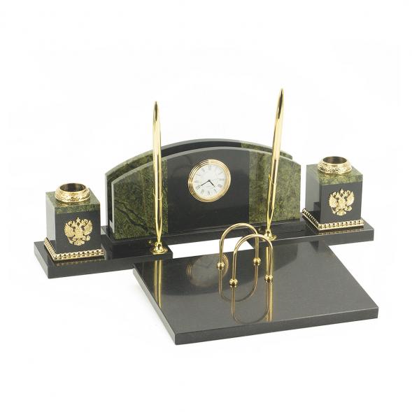 Настольный набор  из змеевика 118665