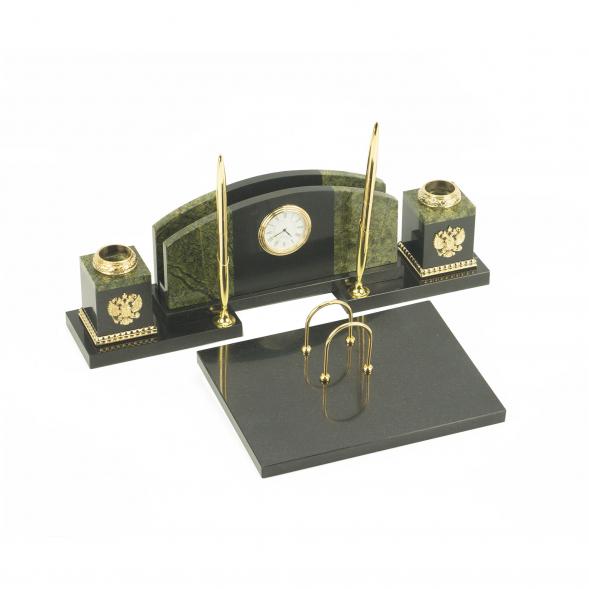 Настольный набор  из змеевика 118665