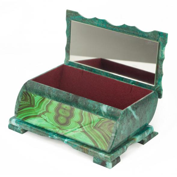 Шкатулка Хозяйка медной горы с иллюстрацией под малахит н3 22х13х9 см 118782