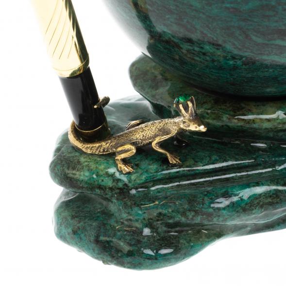 Композиция &amp;quot;Ящерица на скале&amp;quot; с ручкой, шар 9,5 см 127770