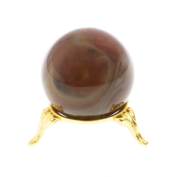 Шар из бразильского агата 4,8 см на подставке 128545