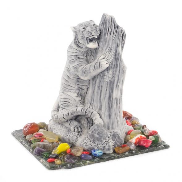 Сувенир фигурка &amp;quot;Тигр у дерева&amp;quot; из мрамолита 119826