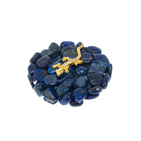 Магнит &amp;quot;Лазурит афганский&amp;quot; с ящерицей 5х5х1 см 128616