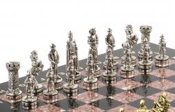 Шахматы "Рыцари" 36х36 см из лемезита