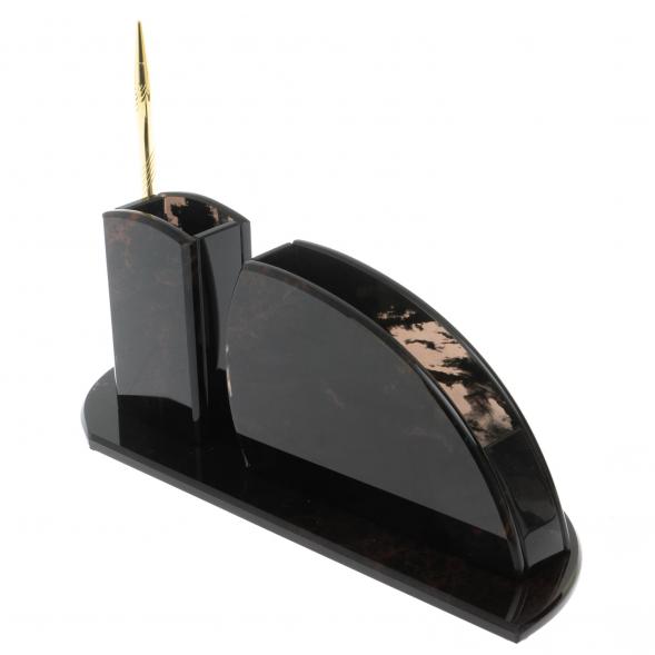 Письменный набор &amp;quot;Универсал&amp;quot; камень обсидиан 121957