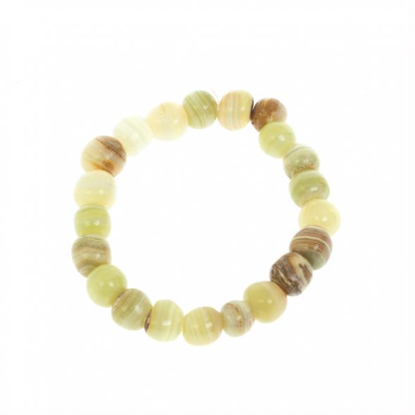 Браслет из оникса 21 бусина / 1 см 130078