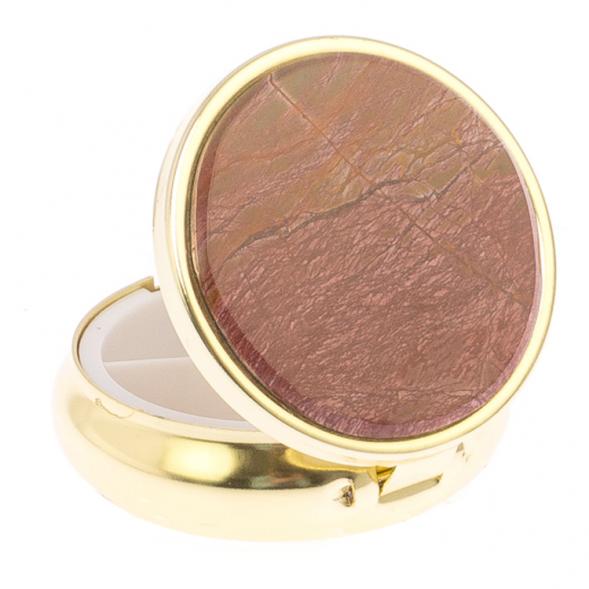 Таблетница на 3 отсека камень яшма цвет золото 125540