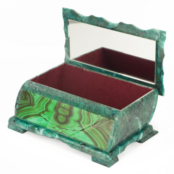 Шкатулка Хозяйка медной горы с иллюстрацией под малахит н3 22х13х9 см 118783