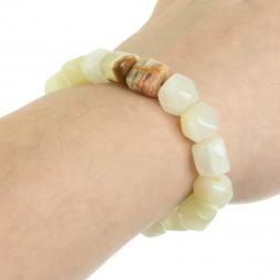 Браслет из оникса 16 бусин / 1 см