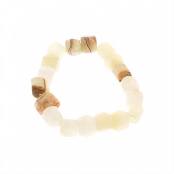 Браслет из оникса 16 бусин / 1 см 130079