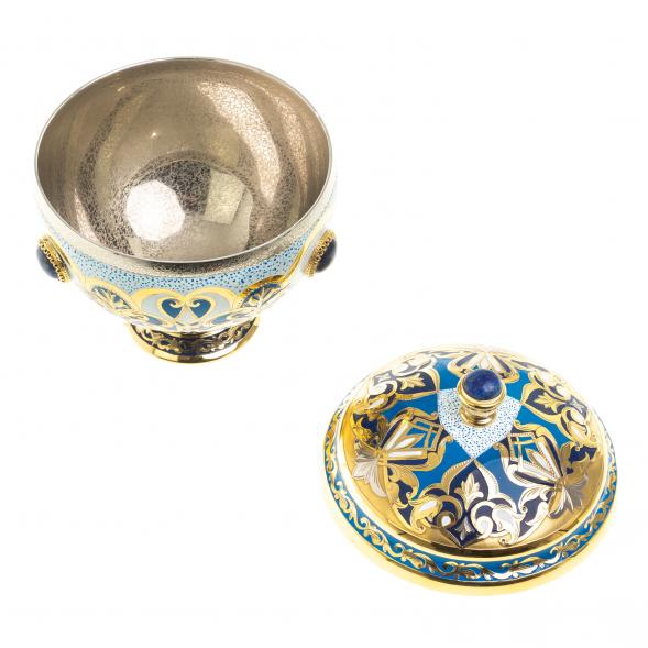 Самовар с сервизом на 6 персон &amp;quot;Лазуритовый&amp;quot; Златоуст 123369