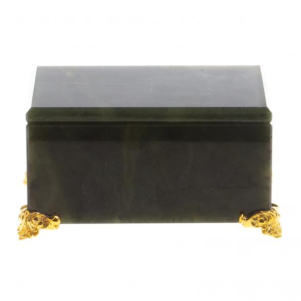 Шкатулка из нефрита 9х6,3х4,5 см 124705