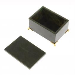 Шкатулка из нефрита 9х6,3х4,5 см