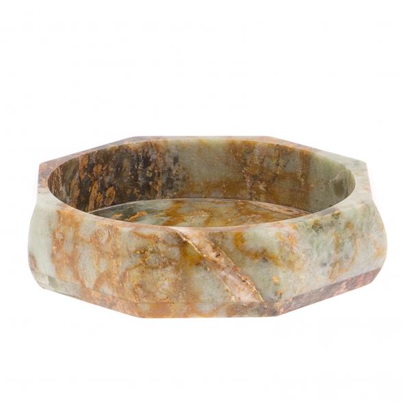 Пепельница восемь граней из офиокальцита 125461