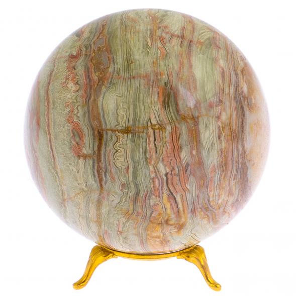 Шар из оникса зелено-коричневый 10 см (4) 125615