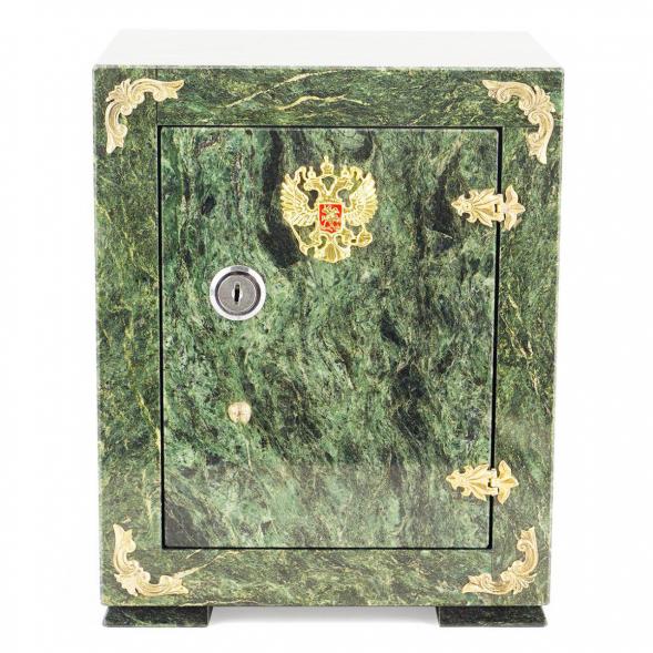 Сейф средний с гербом РФ змеевик 19х15,5х23,5 см 118851