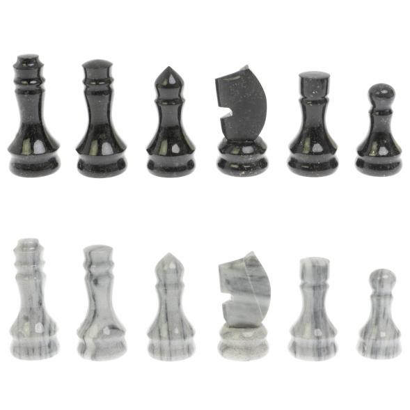 Шахматы с каменными фигурами мрамор гранит 44х44 см 129769