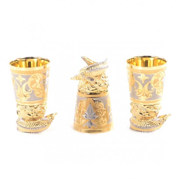 Набор стопок перевертышей 3 шт &amp;quot;Осетры&amp;quot; Златоуст 121609