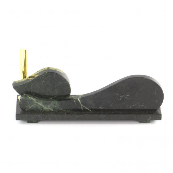 Визитница из камня змеевик &amp;quot;Волна&amp;quot; 113234