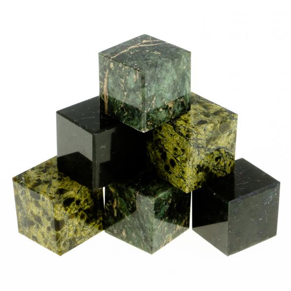 Камни для виски набор 6 кубиков микс из змеевика 123466