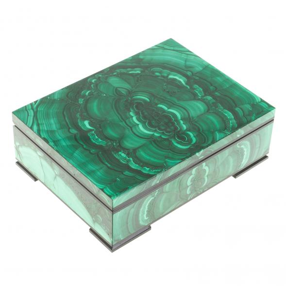 Малахитовая шкатулка &amp;quot;Клеопатра&amp;quot; 16х12х5 см 123559