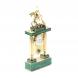 Каминные часы &amp;quot;Святой Георгий&amp;quot; из малахита и бронзы Златоуст 113597