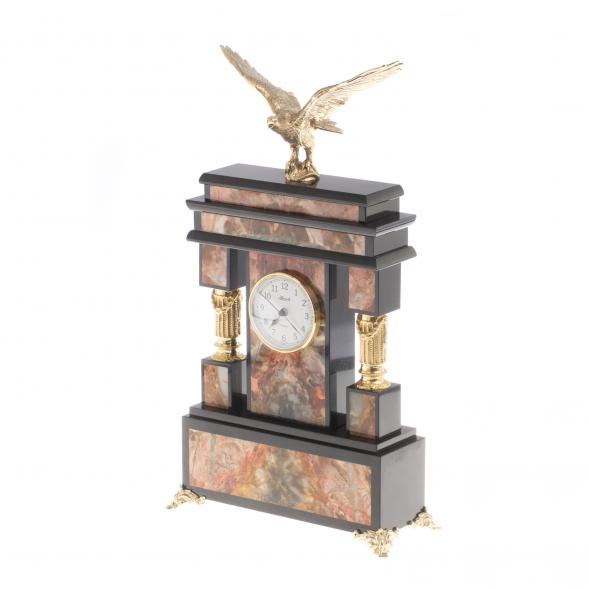 Часы &amp;quot;Горный орел&amp;quot; из яшмы и бронзы 124329