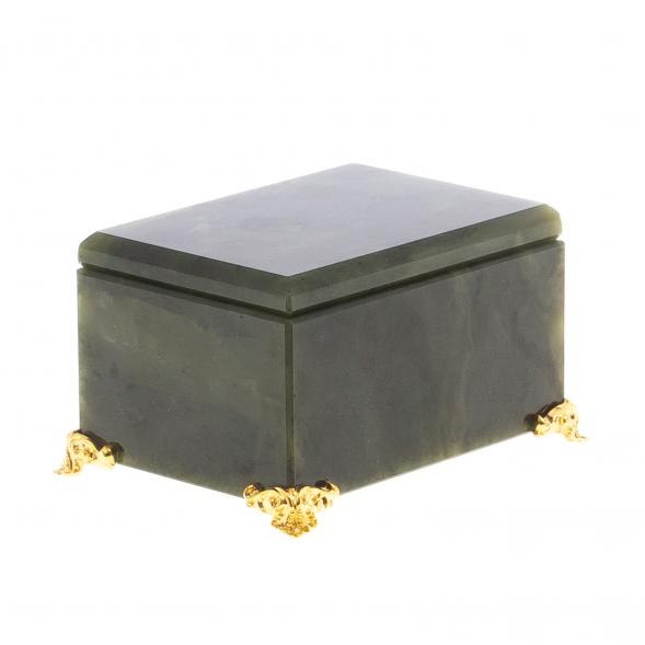 Шкатулка из нефрита 9х7х5 см 124706