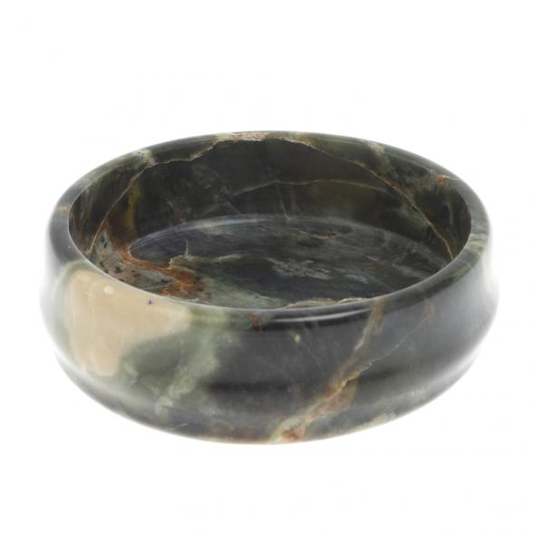 Пепельница круглая из камня офиокальцит 127054