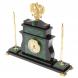 Настольные часы &amp;quot;Герб России&amp;quot; с ручками из малахита 127532